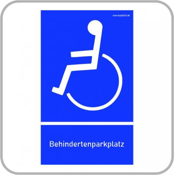 Parkplatzschild für Menschen mit Behinderung